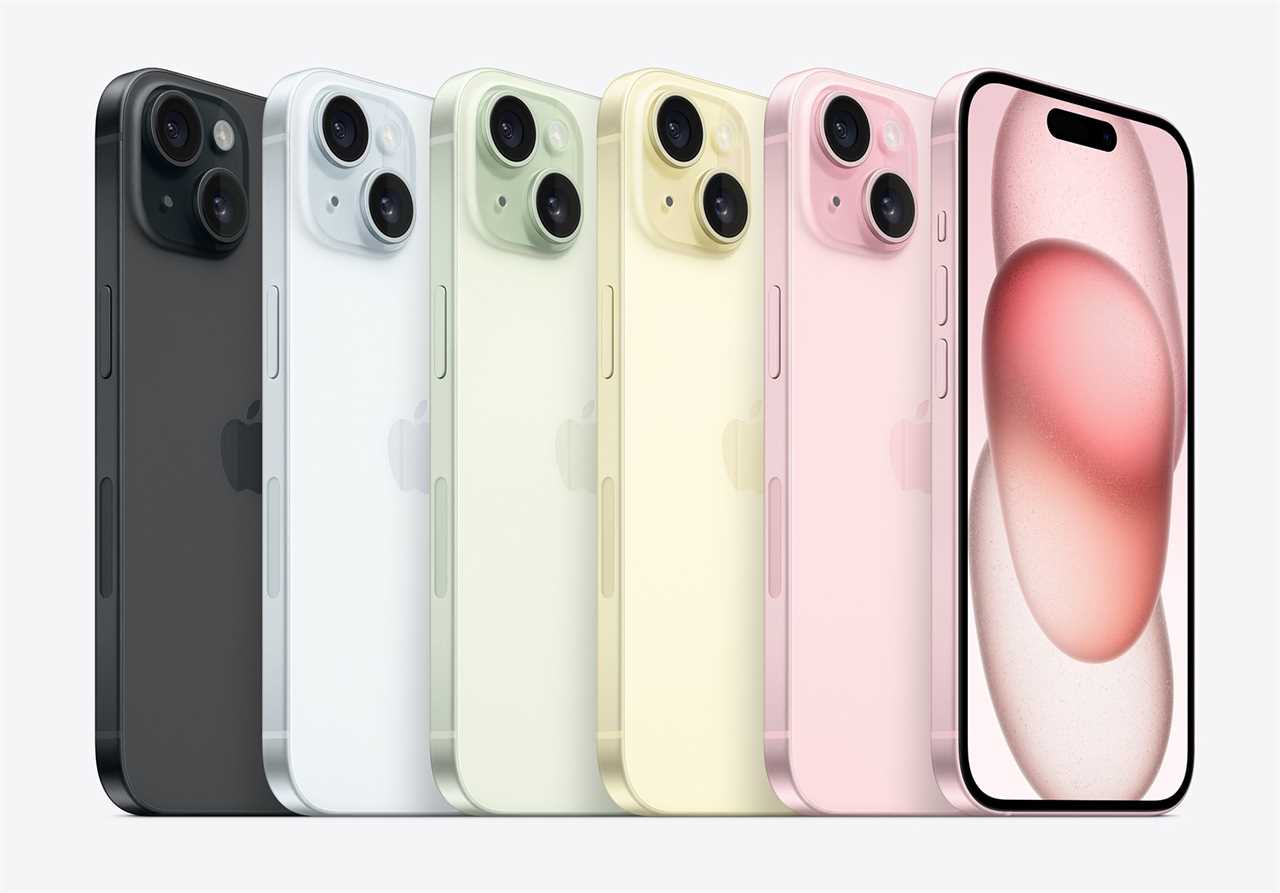 iPhone 15 color options