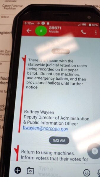 Pennsylvania Vote “Flip” Update:  Conflicting Advice Given to Voters Throughout Day, Precincts Were Running Out of Emergency Ballots