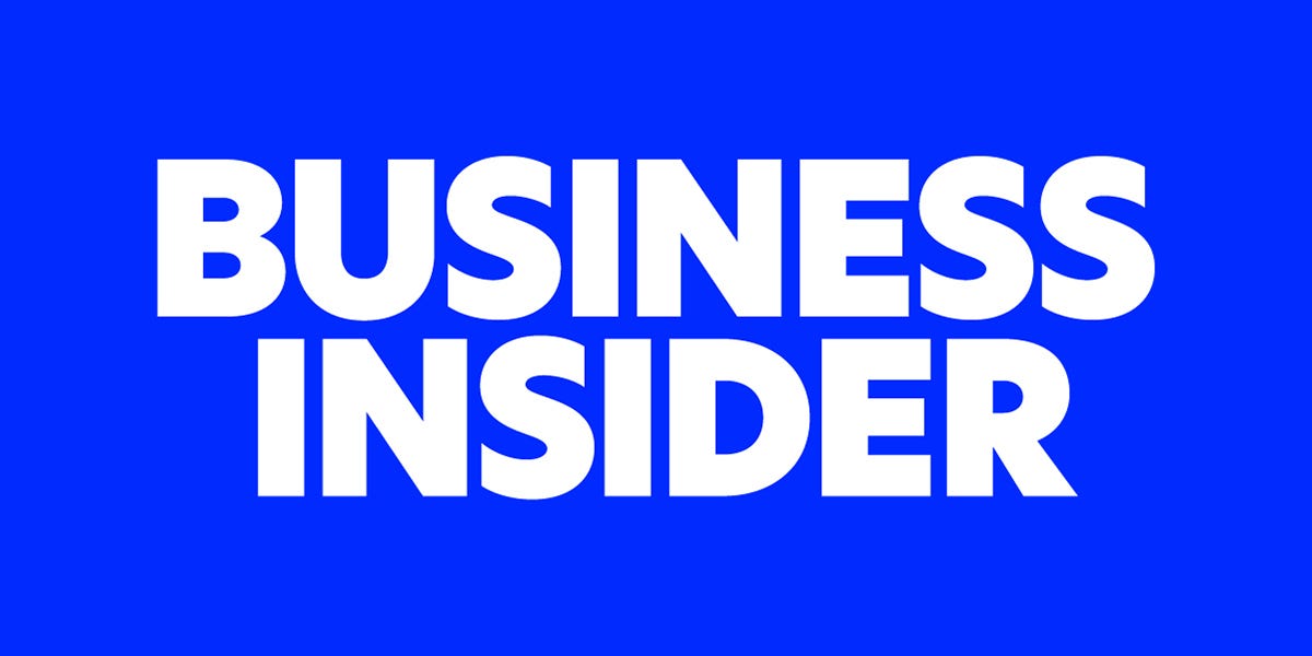 White Business Insider logo on blue background