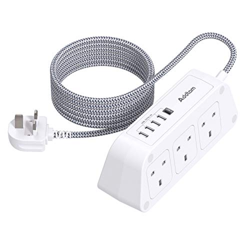 Extension Lead with USB Slotsï¼Œ6 Way Ou...