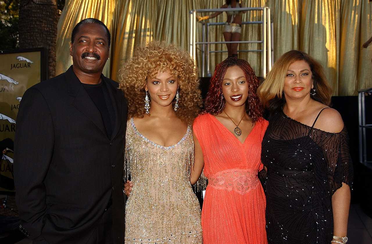 Beyonce Knowles, sister Solange & parents at the "Austin Powers In Goldmember" premiere at Universal Amphitheatre in Universal City, California