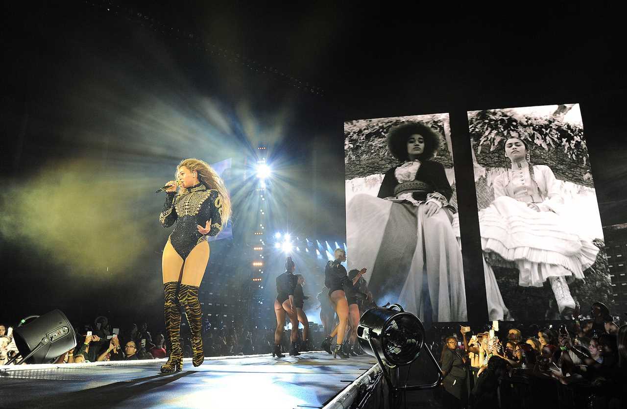 Beyonce performs during the Formation world tour