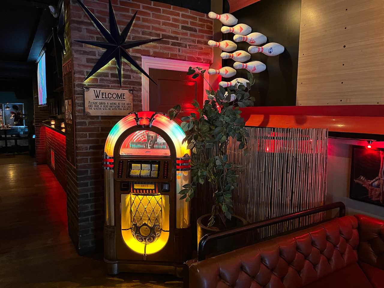 A jukebox at Lebowski Bar in Iceland.