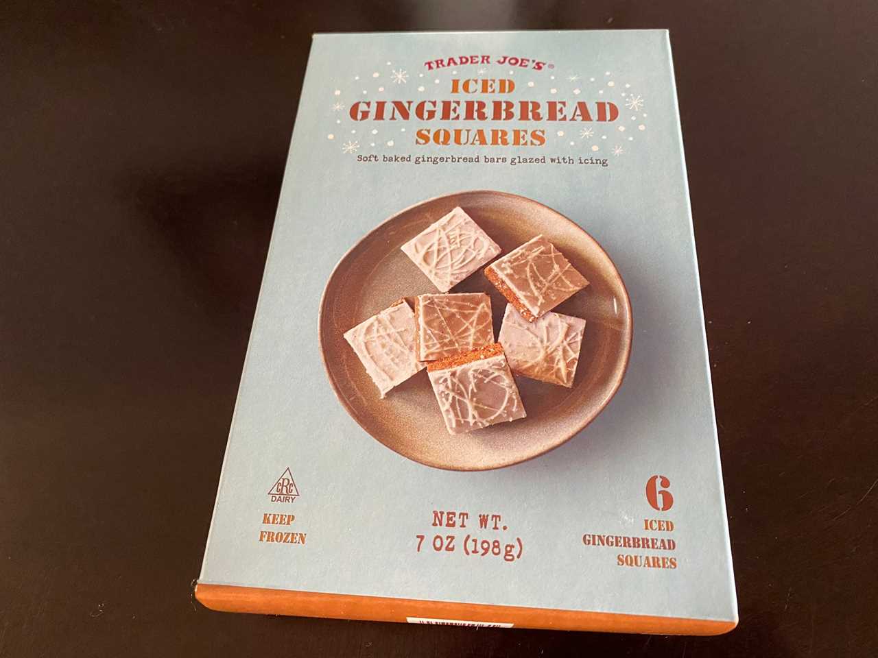 Trader Joe's iced gingerbread squares