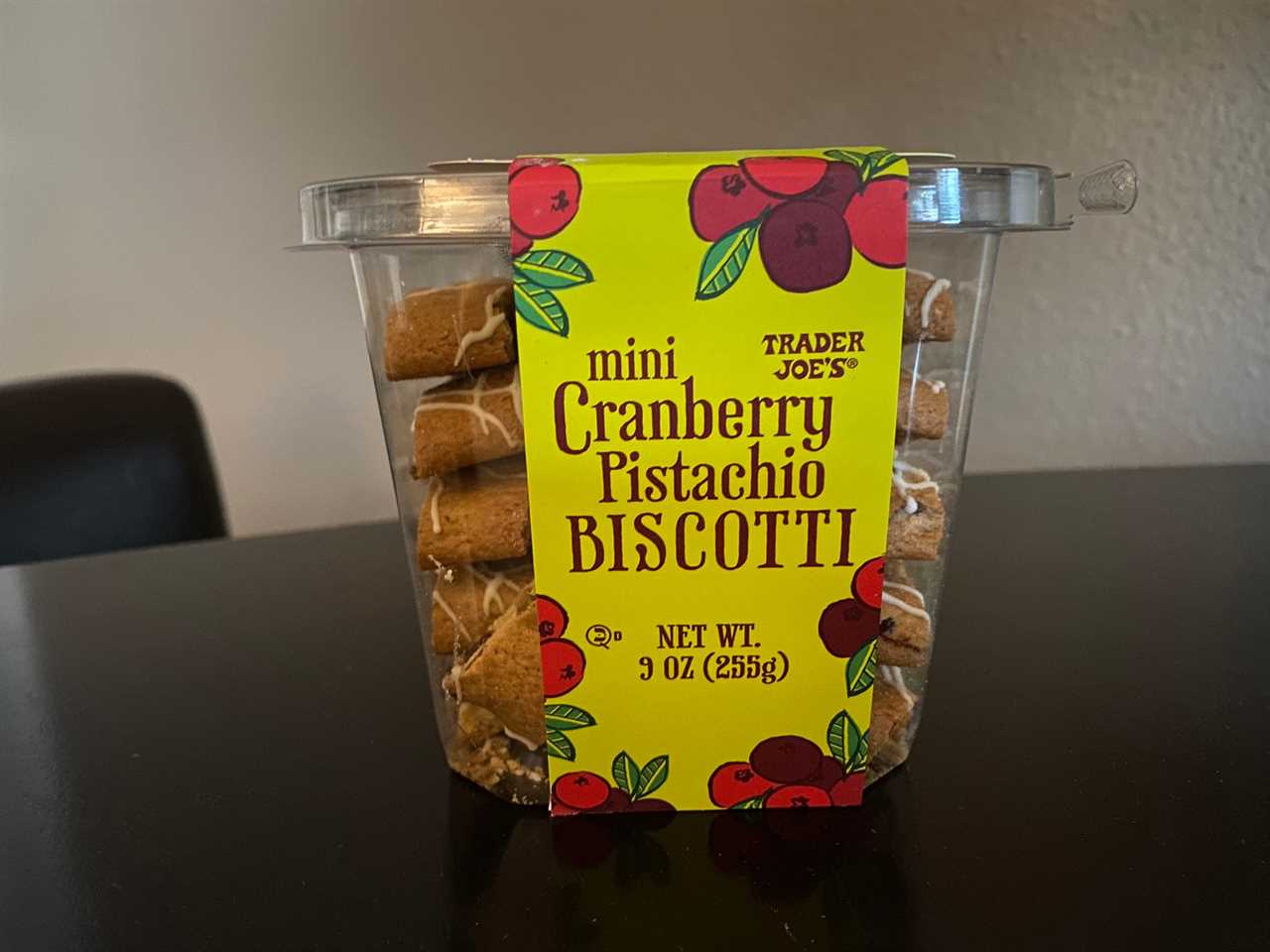 Trader Joe's mini cranberry-pistachio biscotti