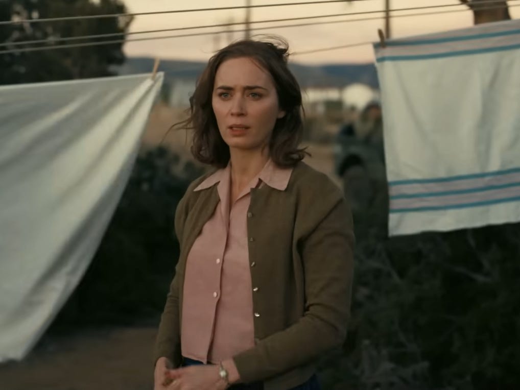 Emily Blunt as Kitty Oppenheimer in "Oppenheimer."