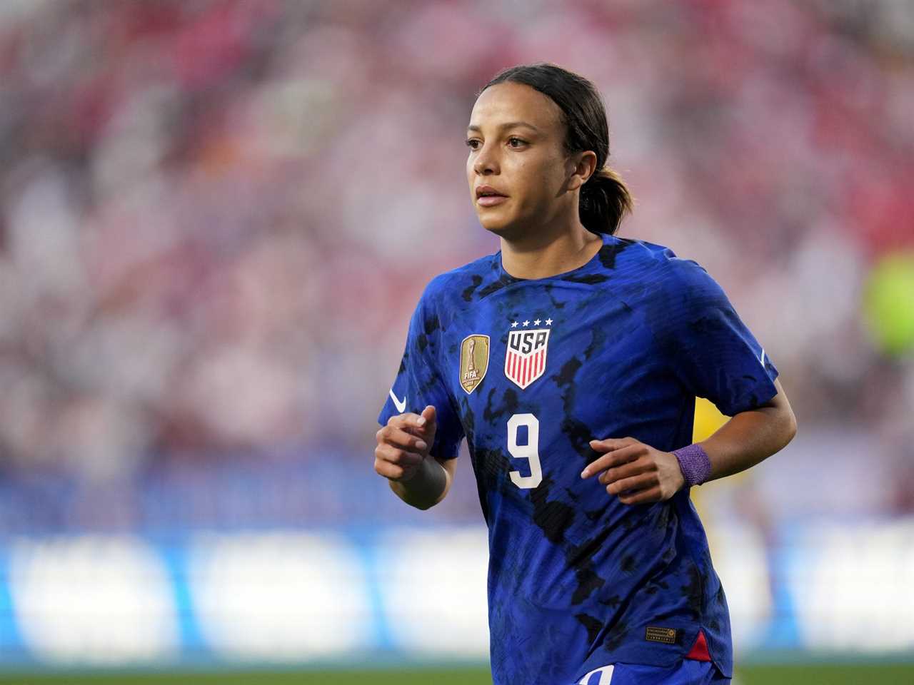 Mallory Swanson (neé Pugh) with the US Women's National Team.