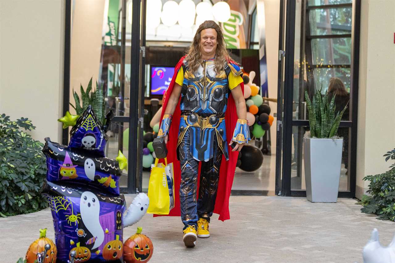 Andrew Clarke dressed up as Thor for the annual 'Boo-Bash.'