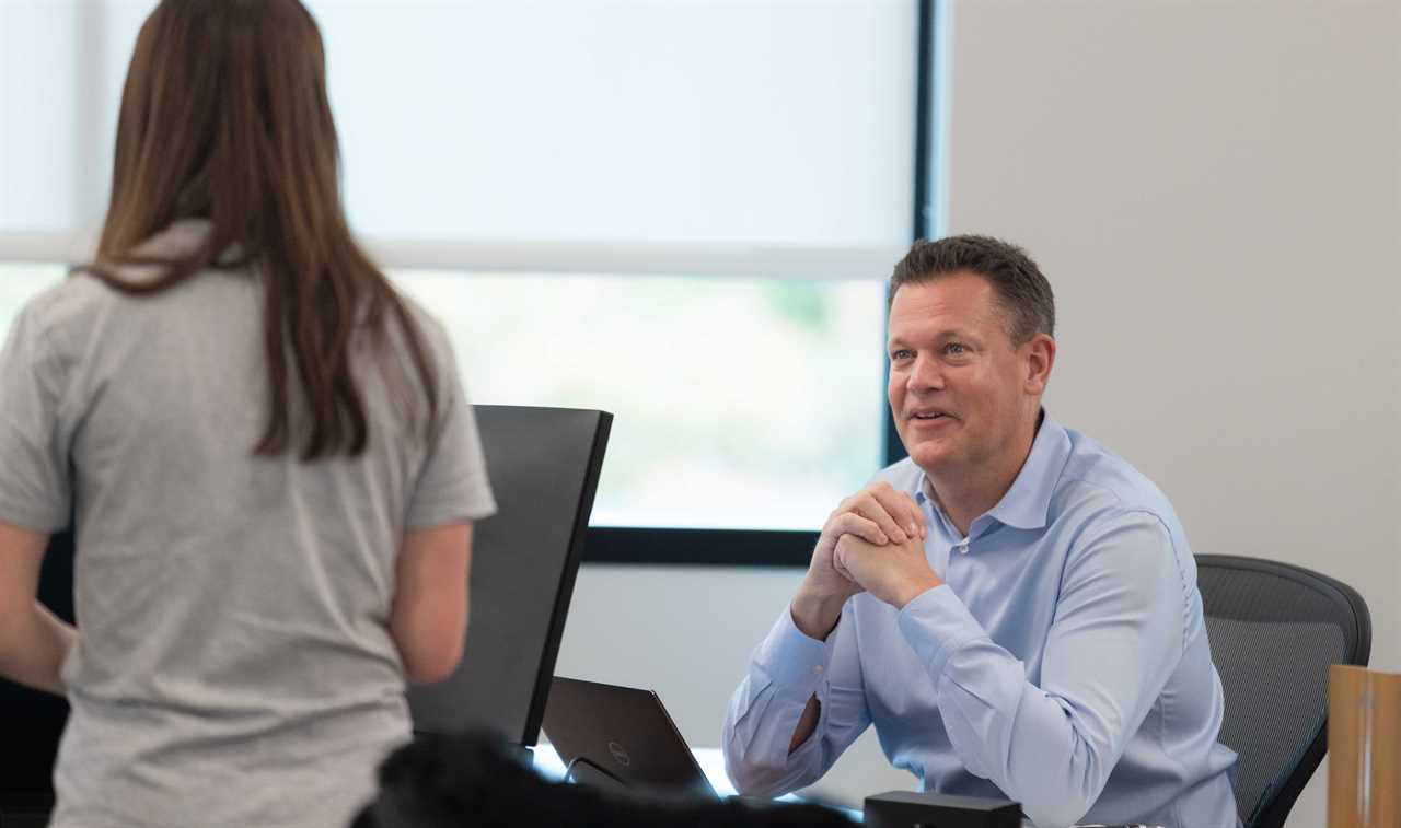 Andrew Clarke at the office.