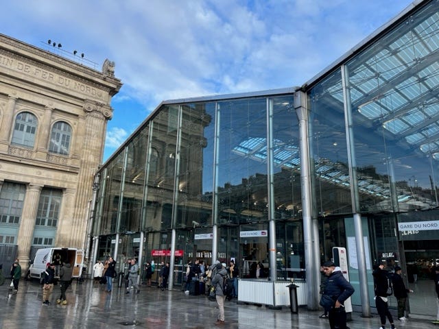 exterior shot of gare du nord train station in pairs france