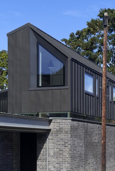 An Angular Brick and Steel Home in London Stands Out Among Its Rowhouse Neighbors