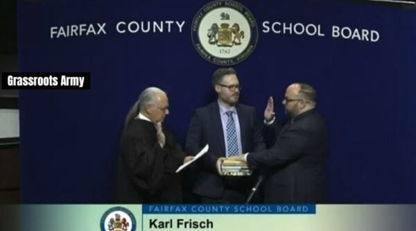 WATCH: Virginia School Board Member Sworn In on Stack of Five Controversial LGBTQ Books Instead of the Bible