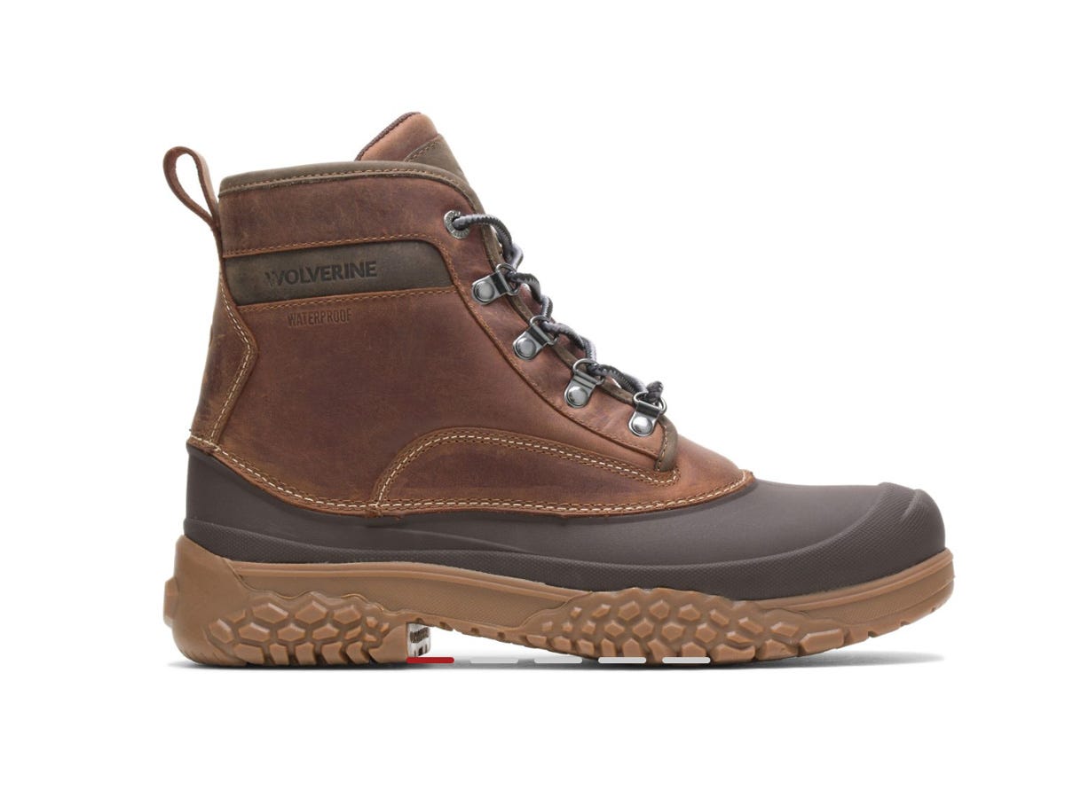 A brown Wolverine Yak Insulated Boot.