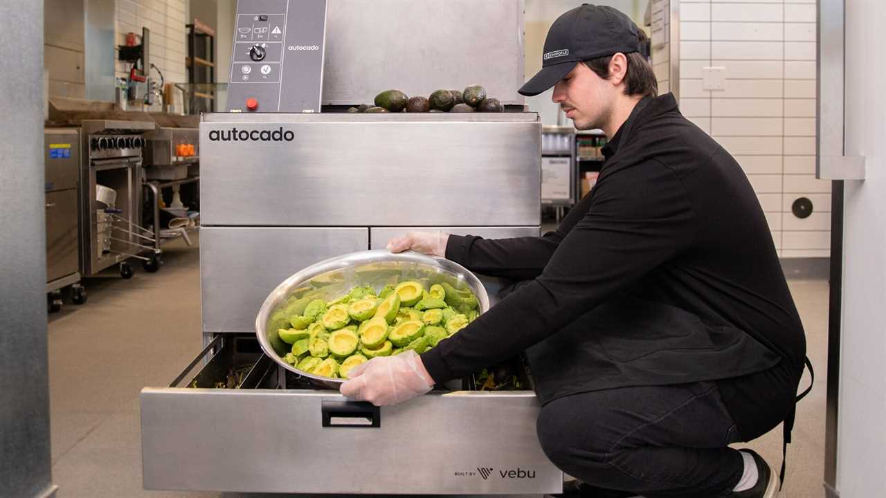 Autocado cuts and peels avocados.