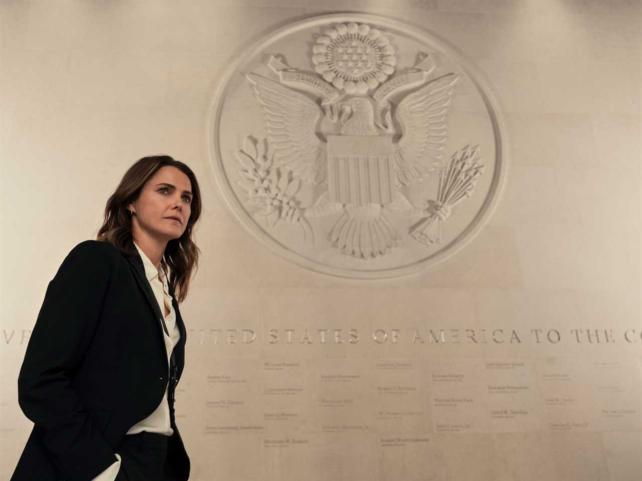 Keri Russell as Kate Wyler in episode 101 of The Diplomat.