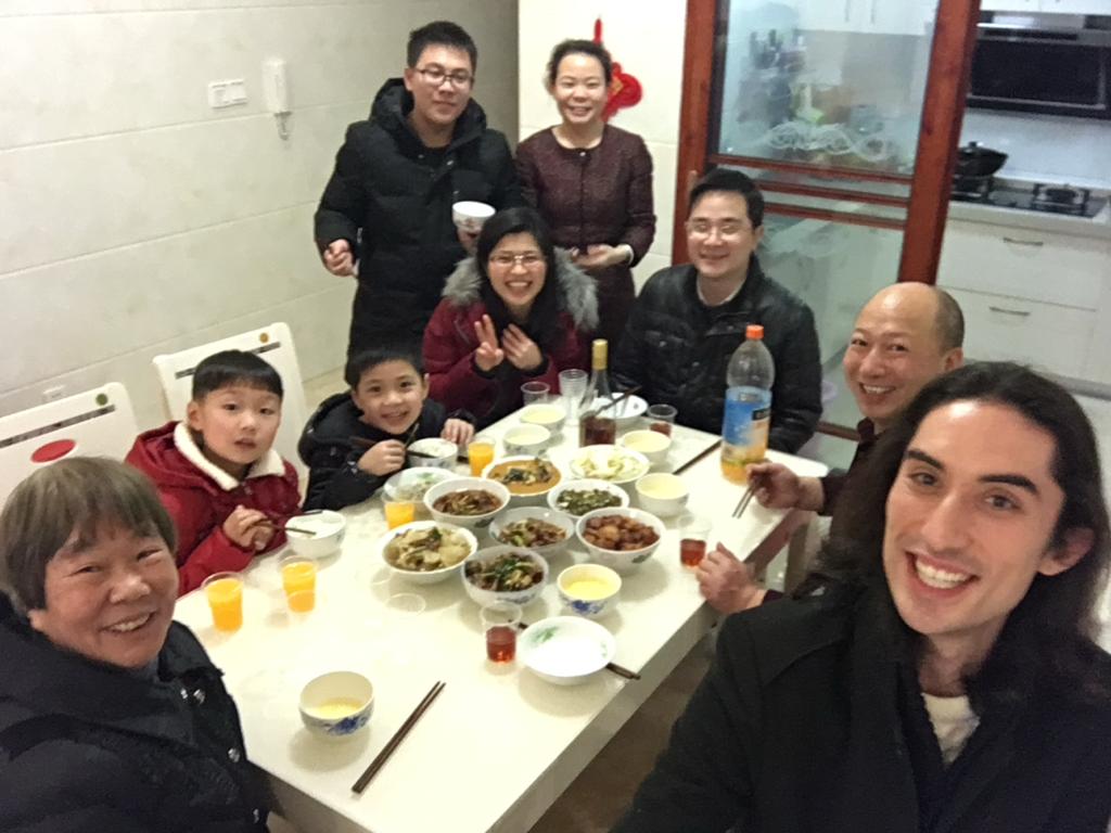 Aidan Fairhall visiting a colleague's hometown near Changsha in 2018.