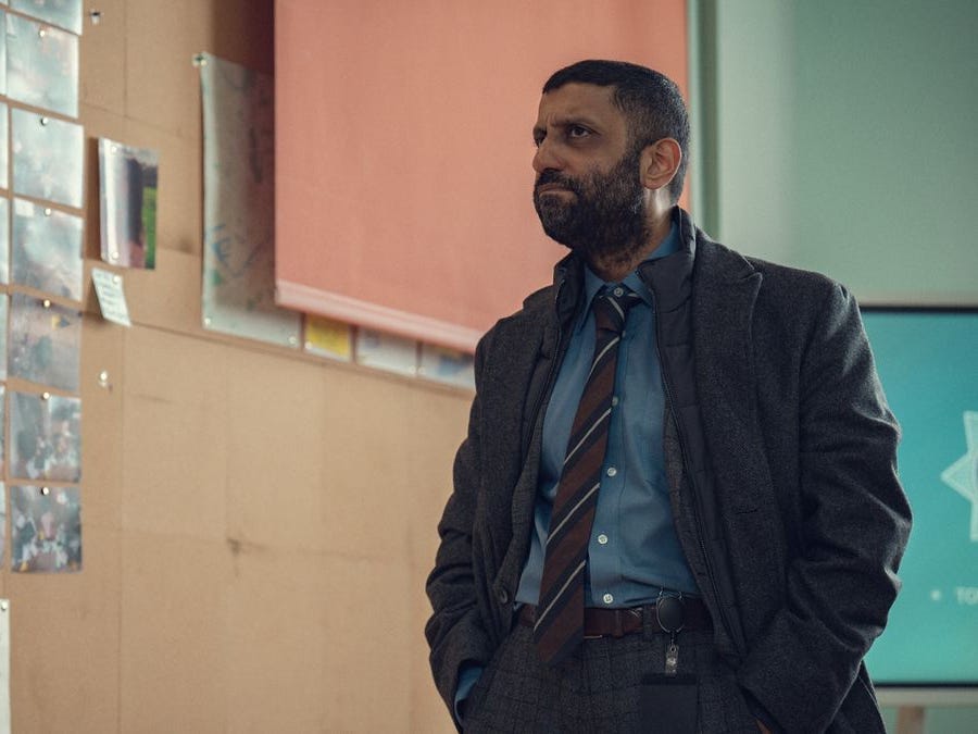 Adeel Akhtar as Detective Sami Kierce in "Fool Me Once."