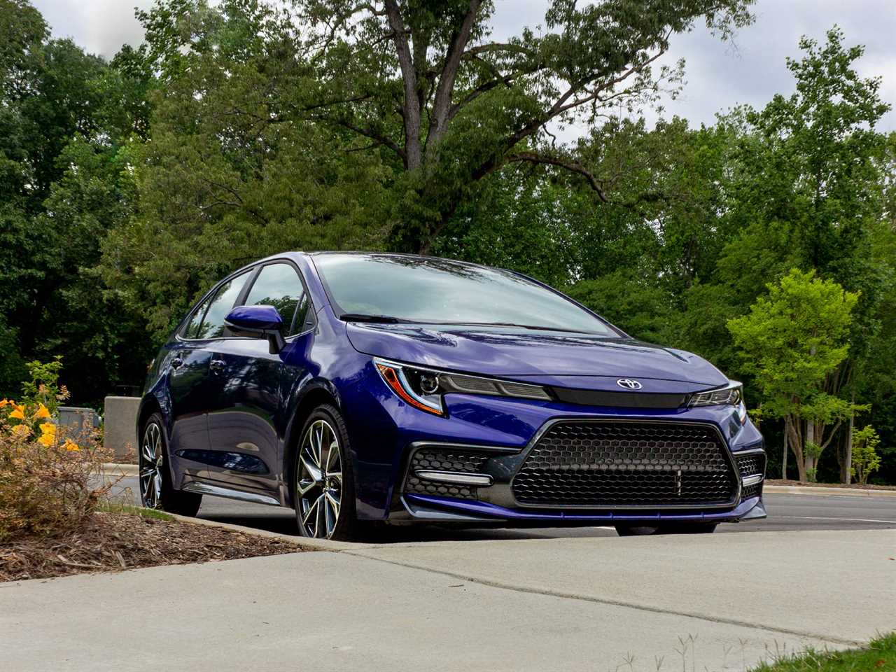 A blue 2022 Toyota Corolla.