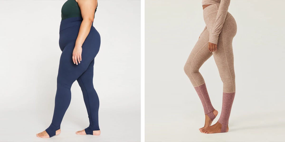 Universal standard and outdoor voices leggings on models