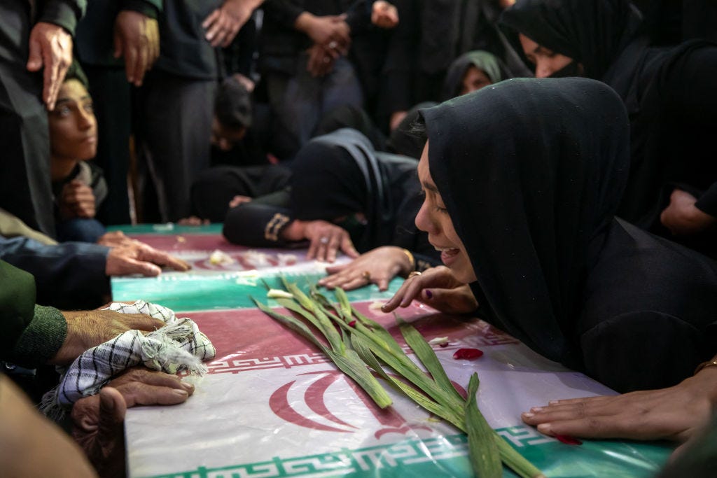 Funeral of Iran blasts victim.