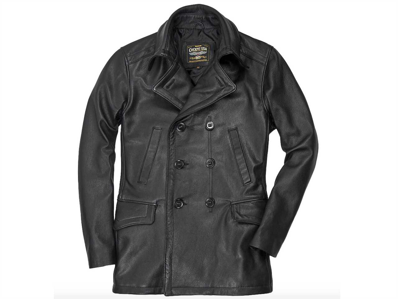 The Cockpit USA Vintage Leather Naval Officer’s Coat.