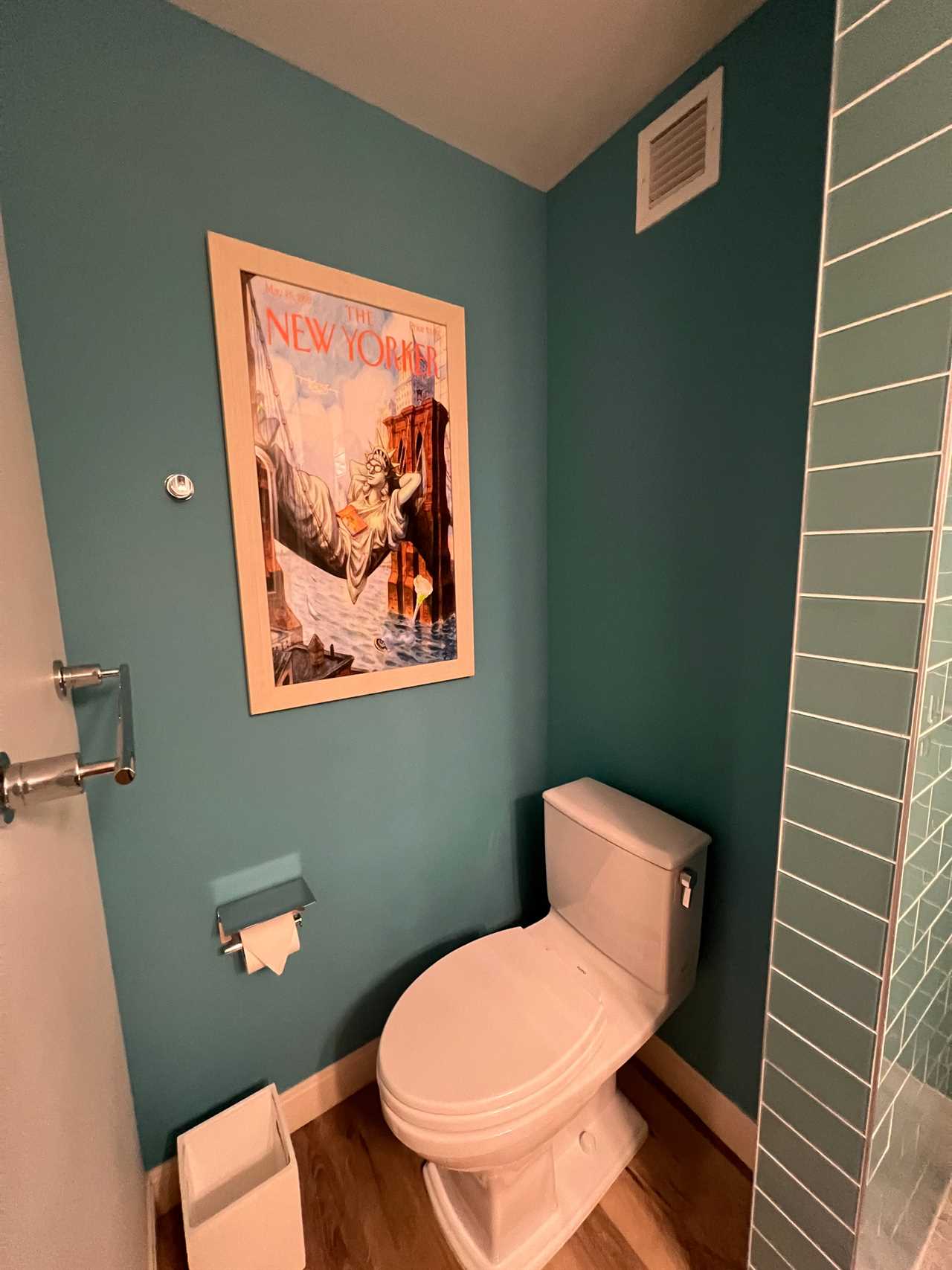 the bathroom