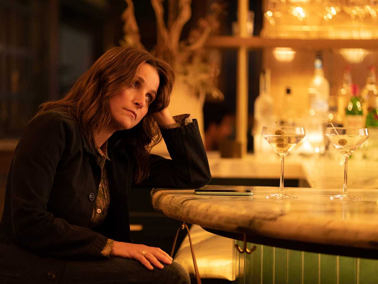 Julia-Louis Dreyfus at a bar