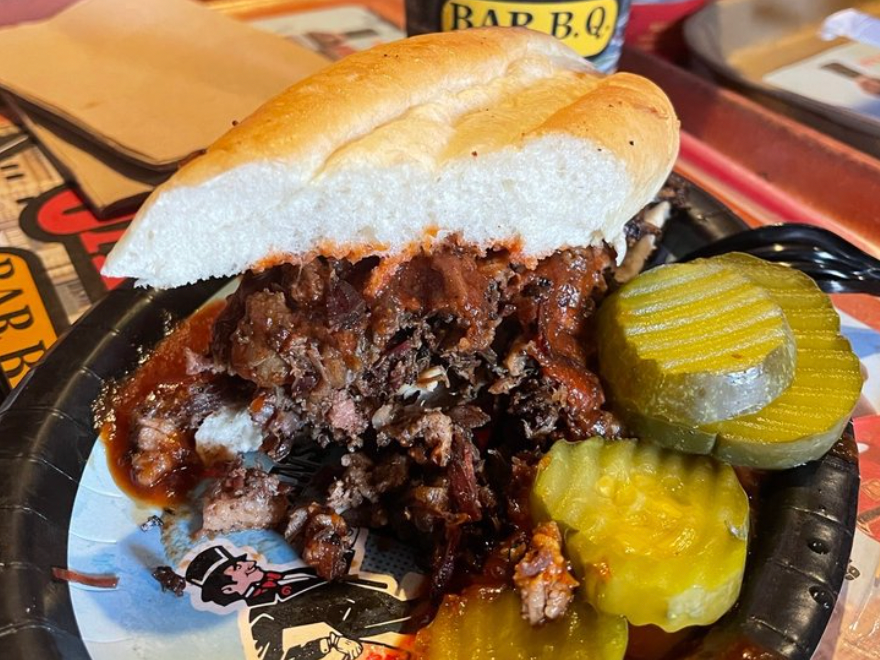 Gates Bar-B-Q sandwich