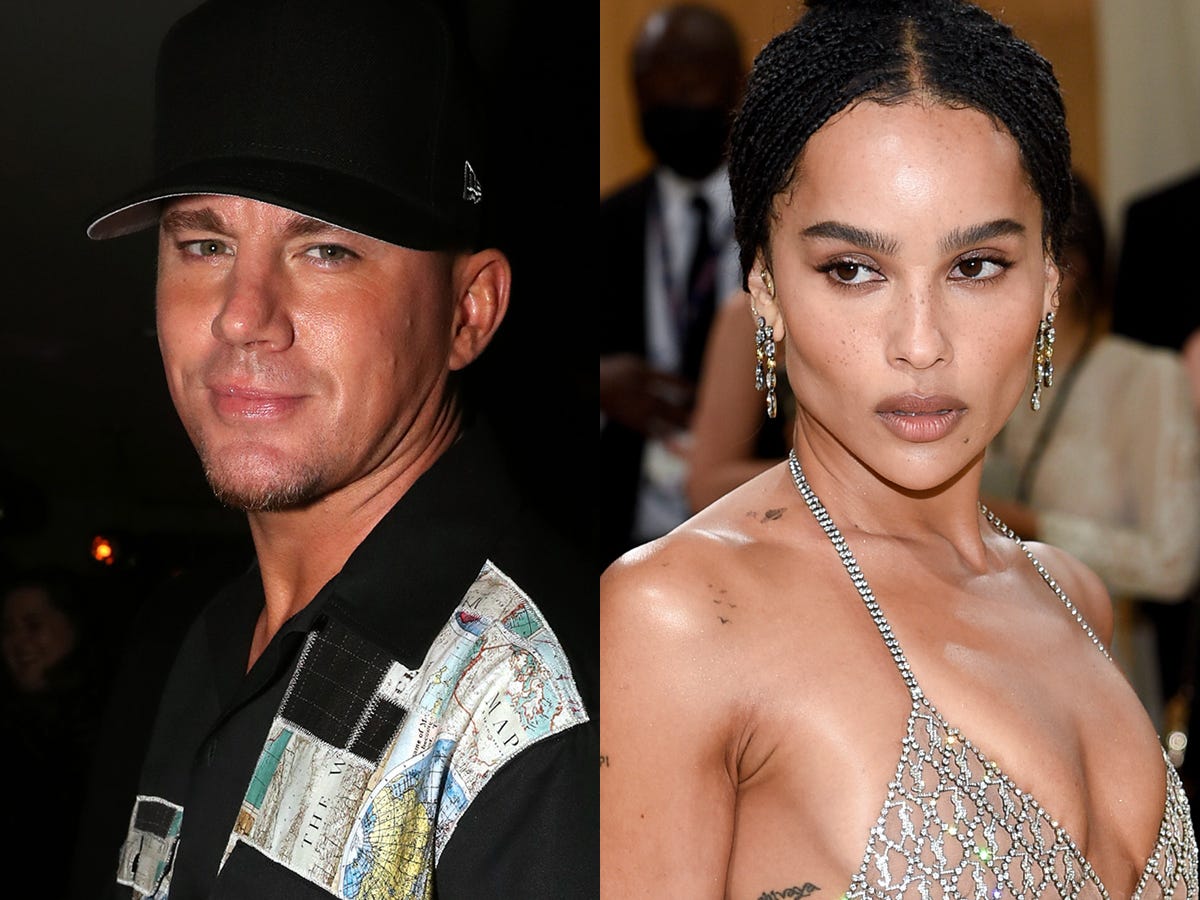 On the left: Channing Tatum in January 2020. On the right: Zoe Kravitz in September 2021.