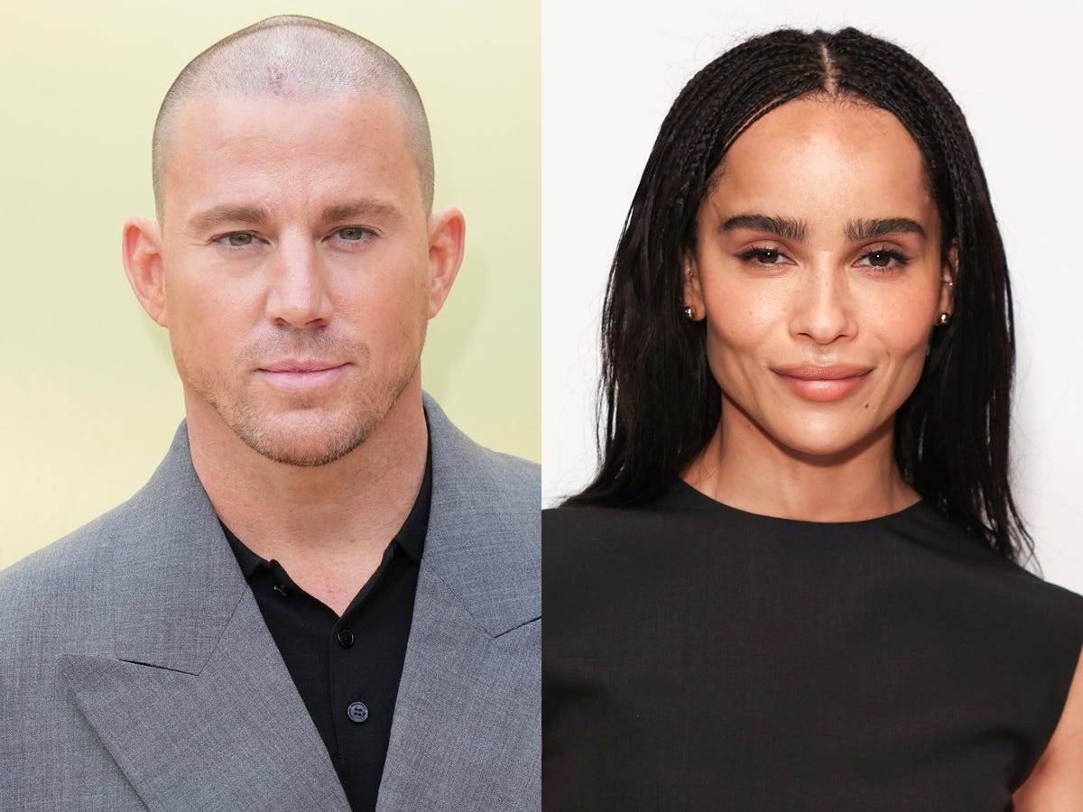 Left: Channing Tatum in March 2023. Right: Zoë Kravitz in March 2023.