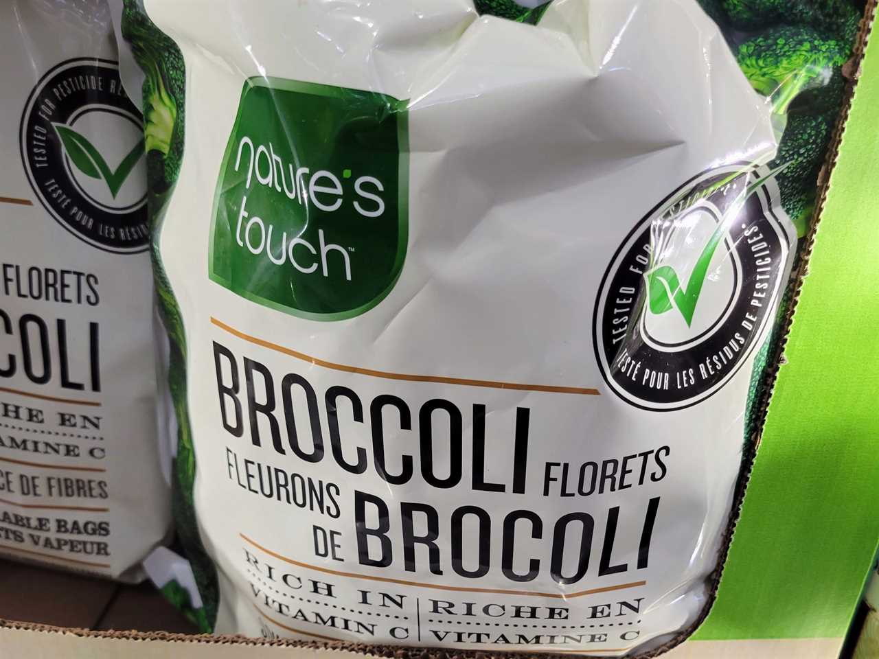 Package of Nature's Touch frozen broccoli