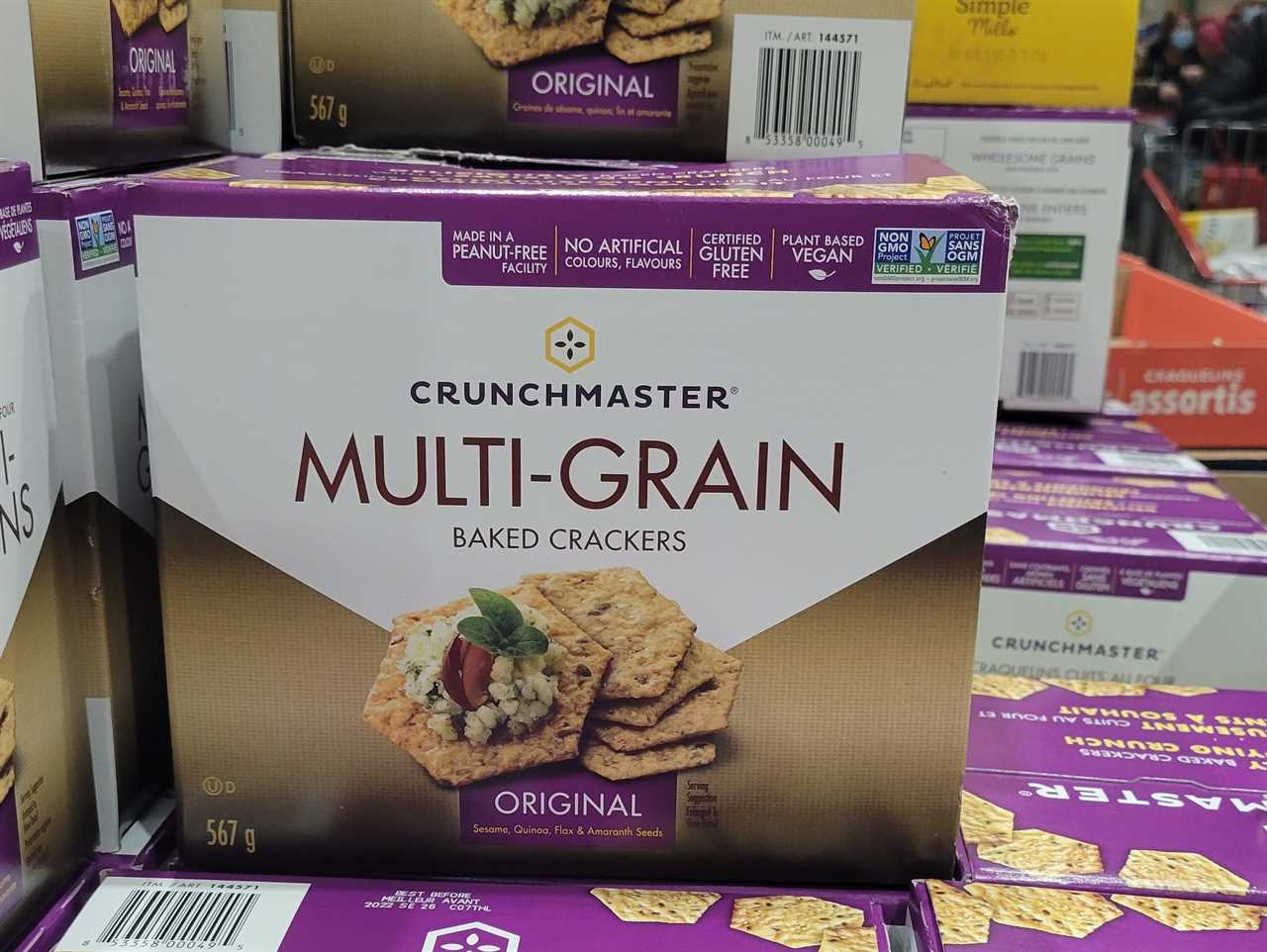 Crunchmaster multi-grain crackers at Costco