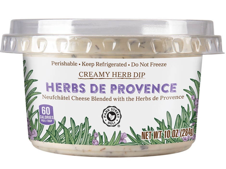 park street deli's creamy herbs de provence dip from aldi