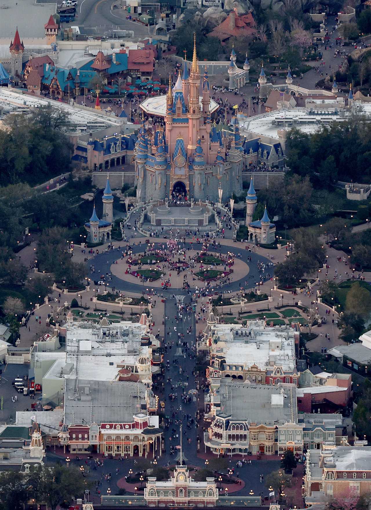 Areal view of Disney World in Florida.