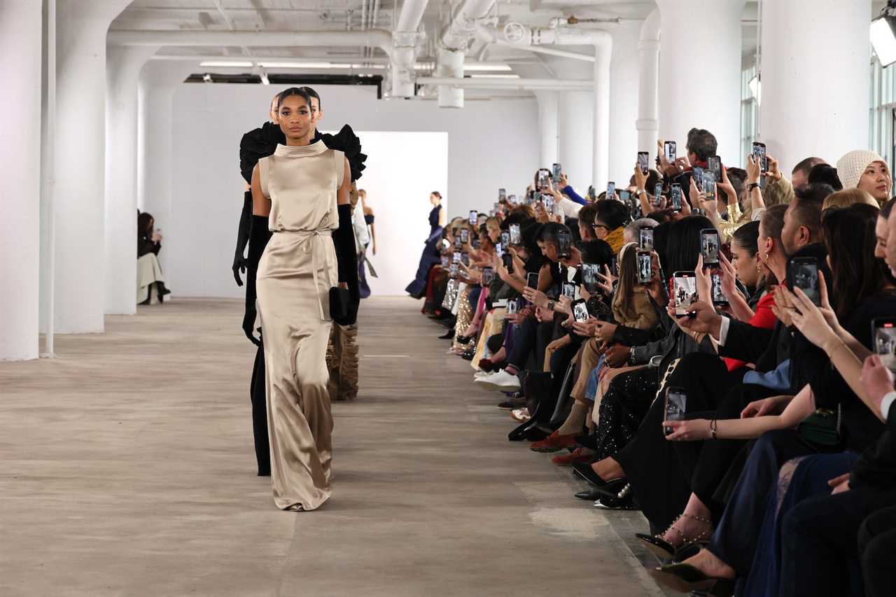 A view of the Badgley Mischka runway during New York Fashion Week.