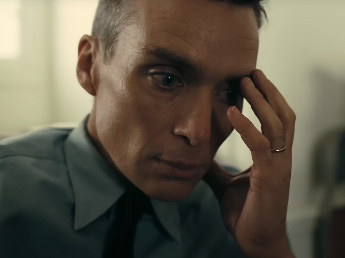 Cillian Murphy as Oppenheimer.