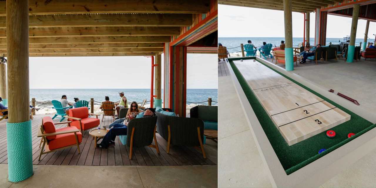 composite of a bar and shuffleboard