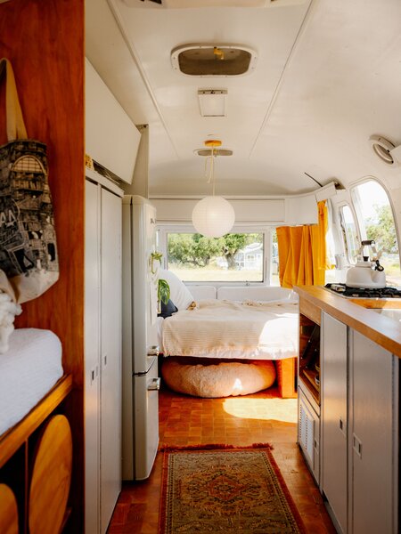 Caroline Burke and Riley Haakon updated a 1975 Argosy with know-how gleaned from a prior Airstream renovation.