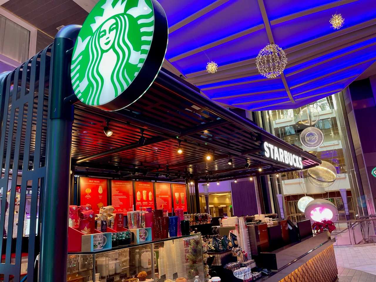 starbucks kiosk on symphony of the seas