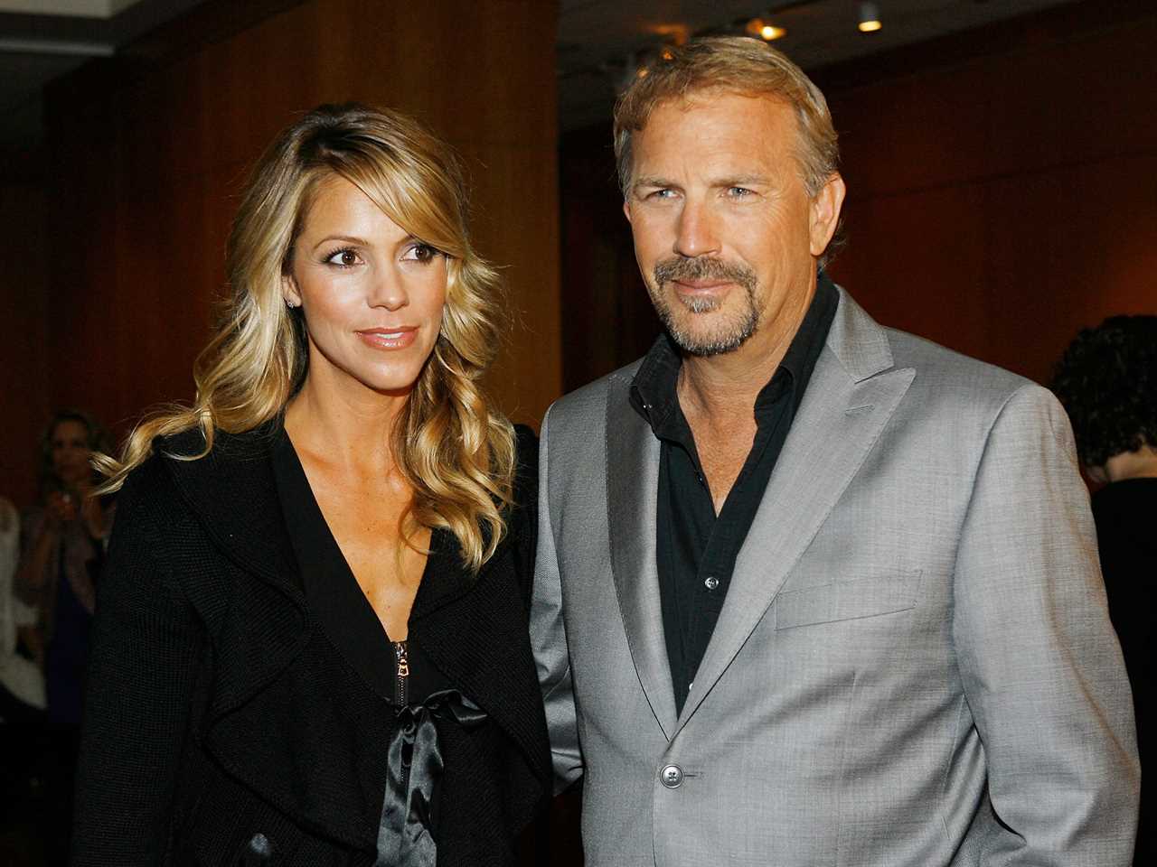 Kevin Costner (R) and his wife, Christine Baumgartner attend the 20th Anniversary Screening of "Field Of Dreams" held at the Academy of Motion Picture Arts and Sciences on December 16, 2009 in Beverly Hills, California.