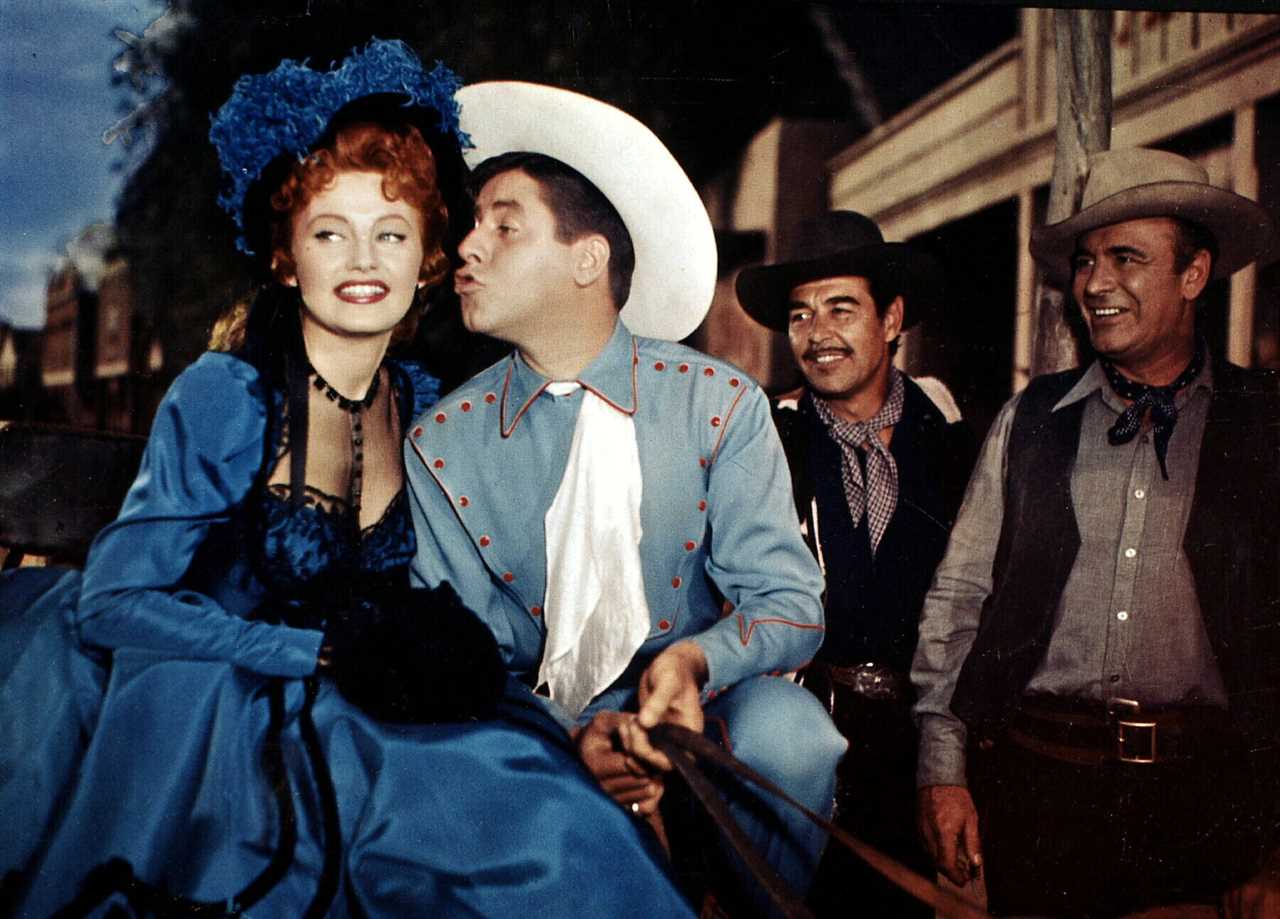 Jackie Loughery in the 1956 film "Pardners"