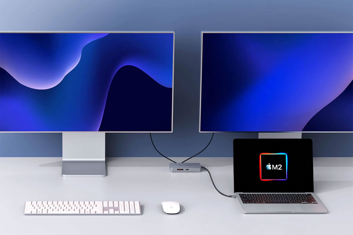 Hyperdrive Dual 4K HDMI 10-in-1 USB-C Hub - one 4K display at 60Hz, one 4K display at 30Hz