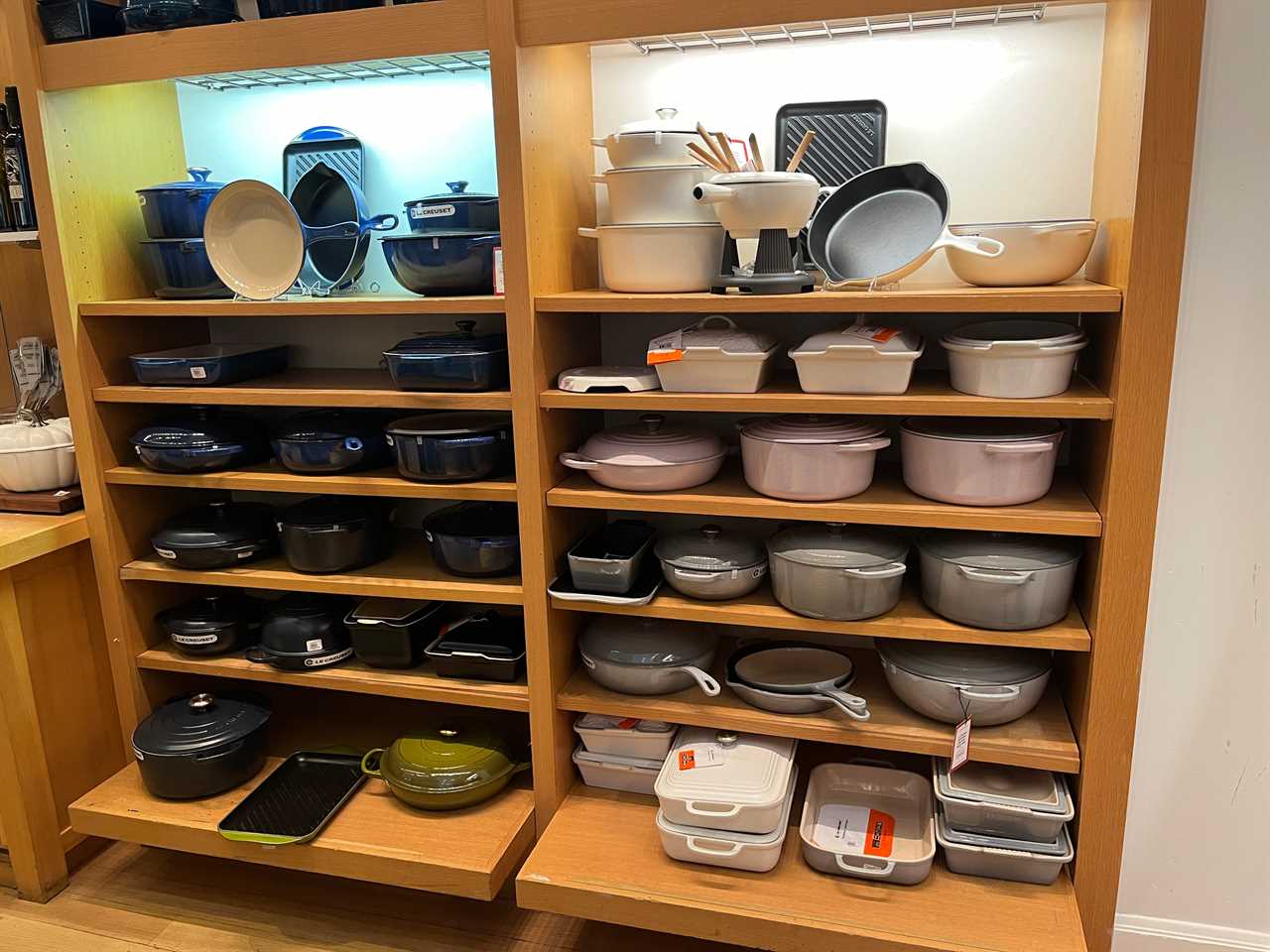 Cast-iron pots at Williams Sonoma.