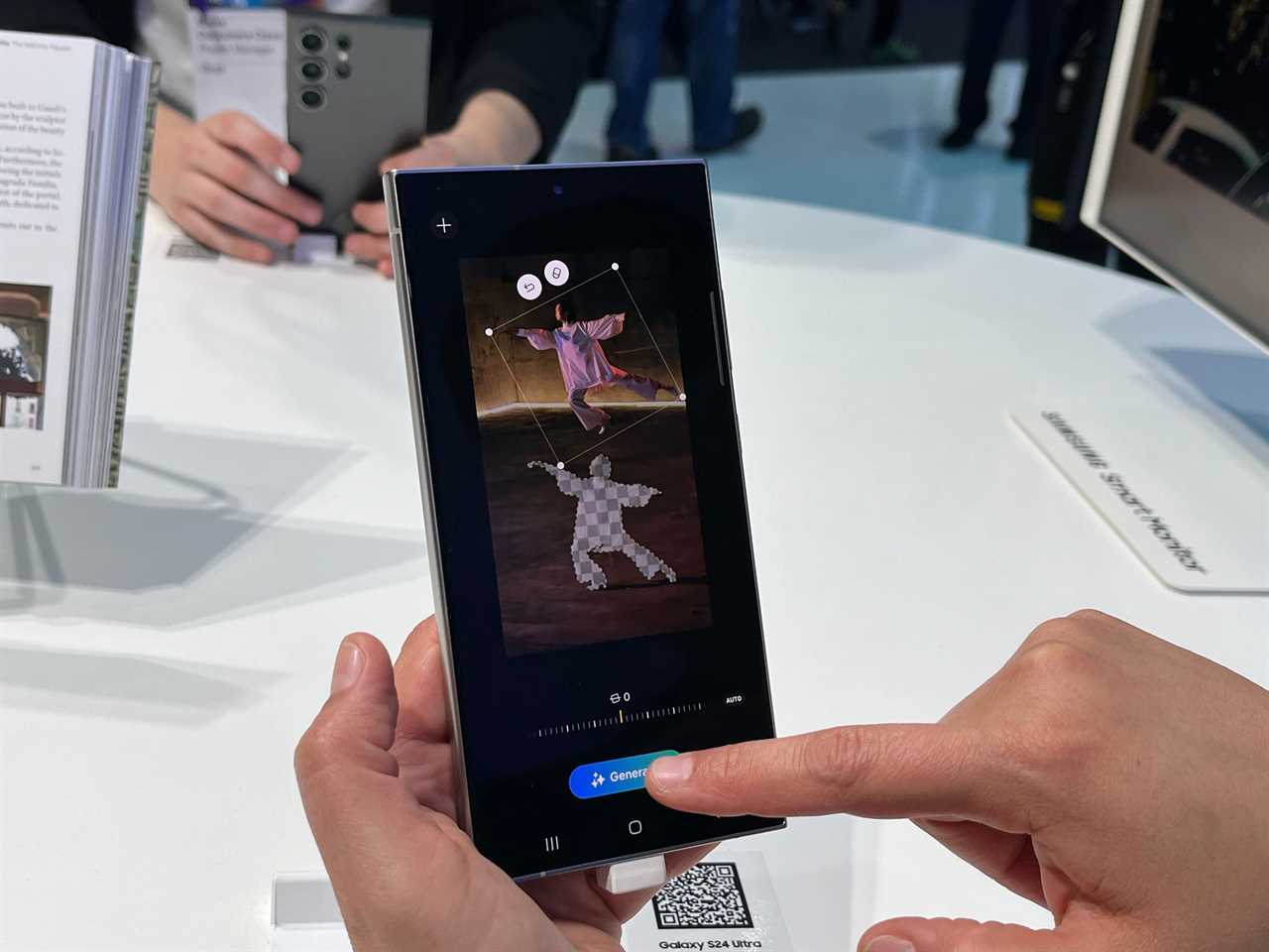 A Samsung phone showing off its AI-powered image editor