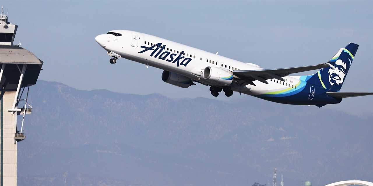 An Alaska Airlines plane.