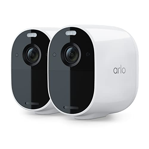 Arlo Essential Spotlight Camera - 2 Count (Pack of 1) Wireless Security, 1080p Video, Color Nig…