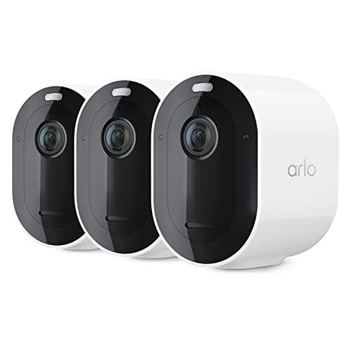 Arlo Pro 4 Spotlight Camera - 3 Pack - Wireless Security, 2K Video & HDR, Color Night Vision, 2…