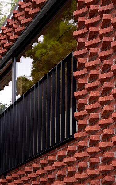 To Make Their Home Stand Out, They Covered It in Rows of Protruding Bricks