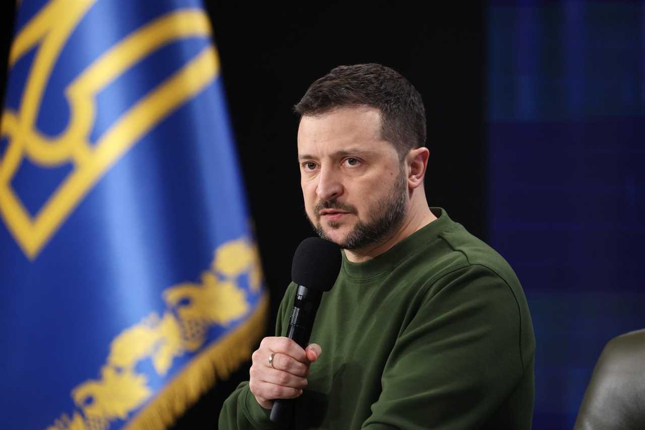 President of Ukraine Volodymyr Zelenskyy speaks on February 25, 2024 in Kyiv, Ukraine.