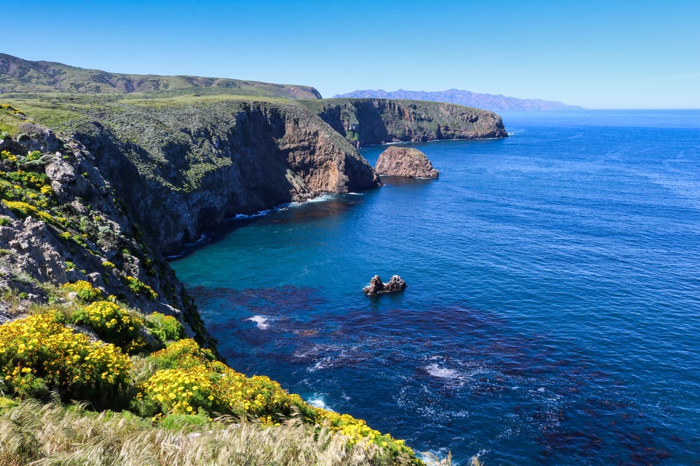 Coast of Santa Cruz Island, Channel Islands National Park